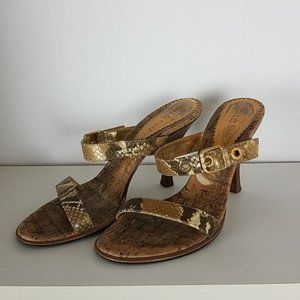 Max de‎ Carlo Snake Print Heels SZ7